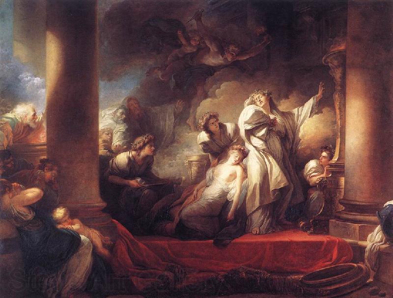 Jean Honore Fragonard Coresus Sacrificing himselt to Save Callirhoe